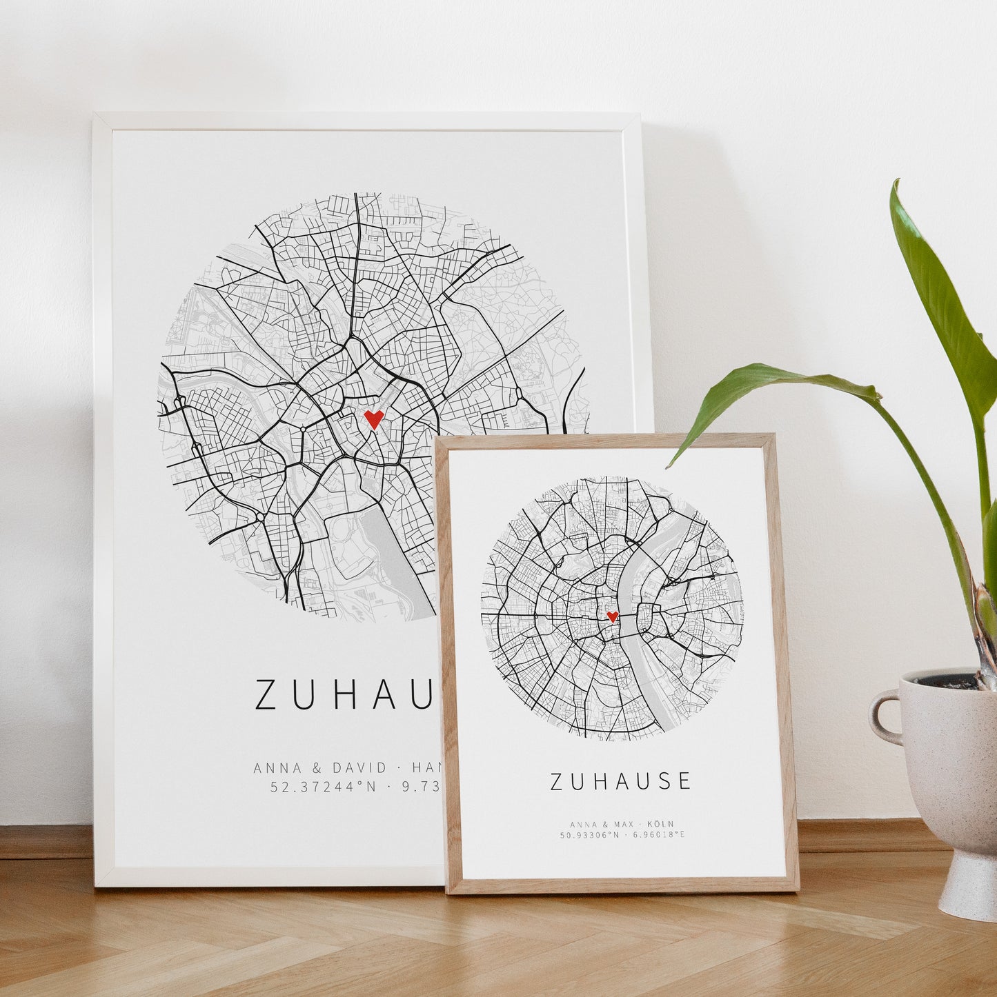 Stadtplan-Poster rund