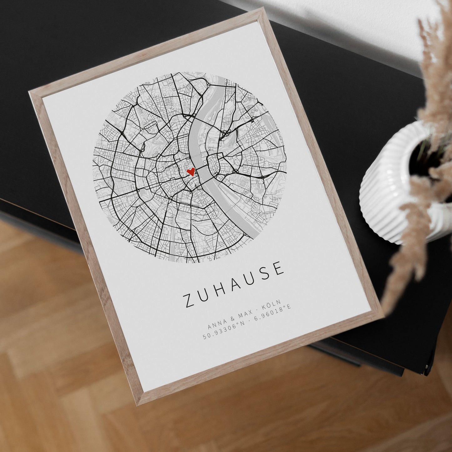 Stadtplan-Poster rund