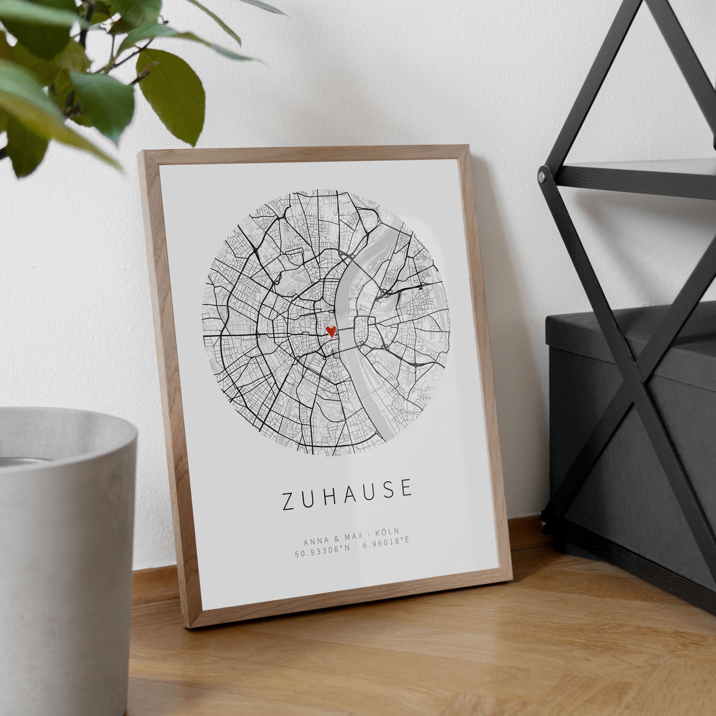 Stadtplan-Poster rund