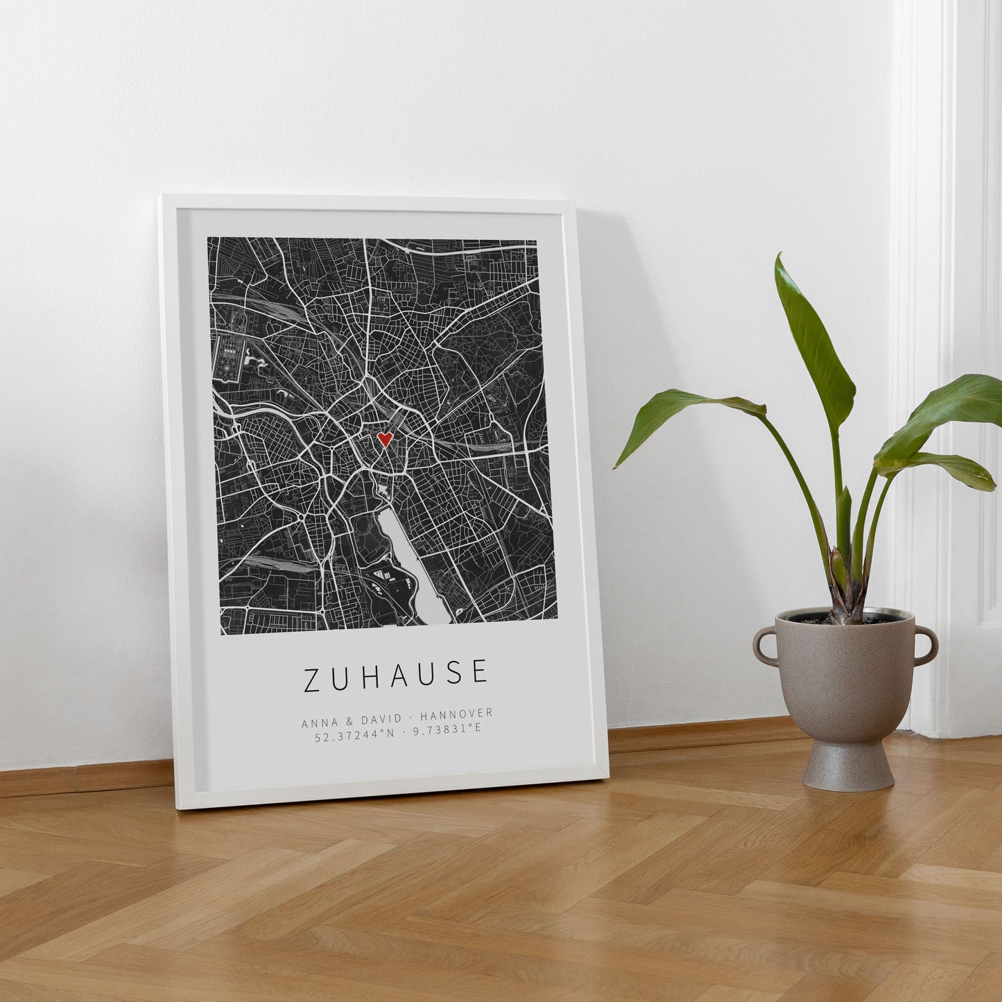Stadtplan-Poster Schwarz