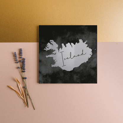 Metallschild Island
